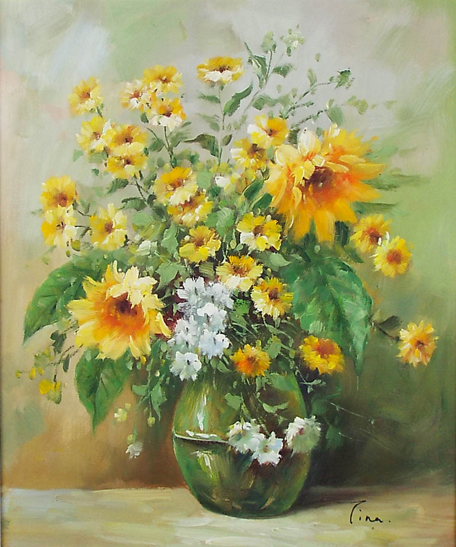 油絵 菅家令子 絵 絵画 インテリア 額付(黒) uF6-113102 花 ばら 油絵