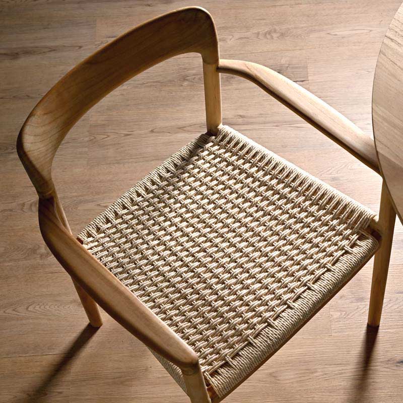 ダイニングチェア カリッジマーケット チーク材 イタリーノアーム