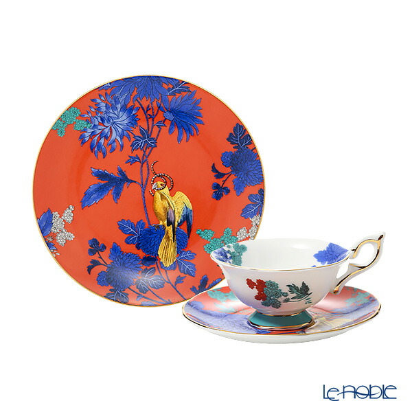 ウエッジウッドのトリオ 銘有 金彩 花柄 2組セット ウエッジウッドのトリオ