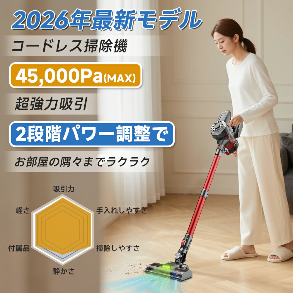 楽天市場】新生活応援・高コスパ 掃除機 コードレス モーター国内製
