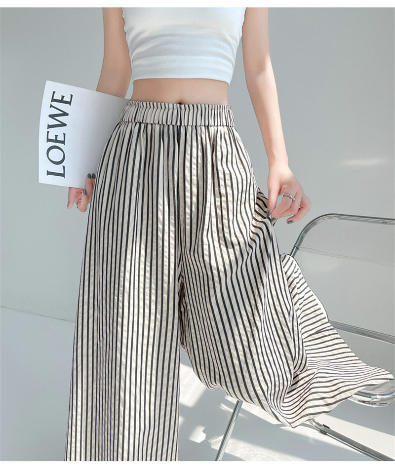 楽天市場】ワイドパンツ レディース ガウチョパンツ 夏 ストライプ柄