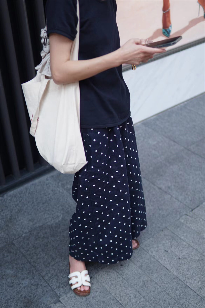 新品】CRESCENT ドットのワイドパンツ ガウチョパンツ 楽天市場