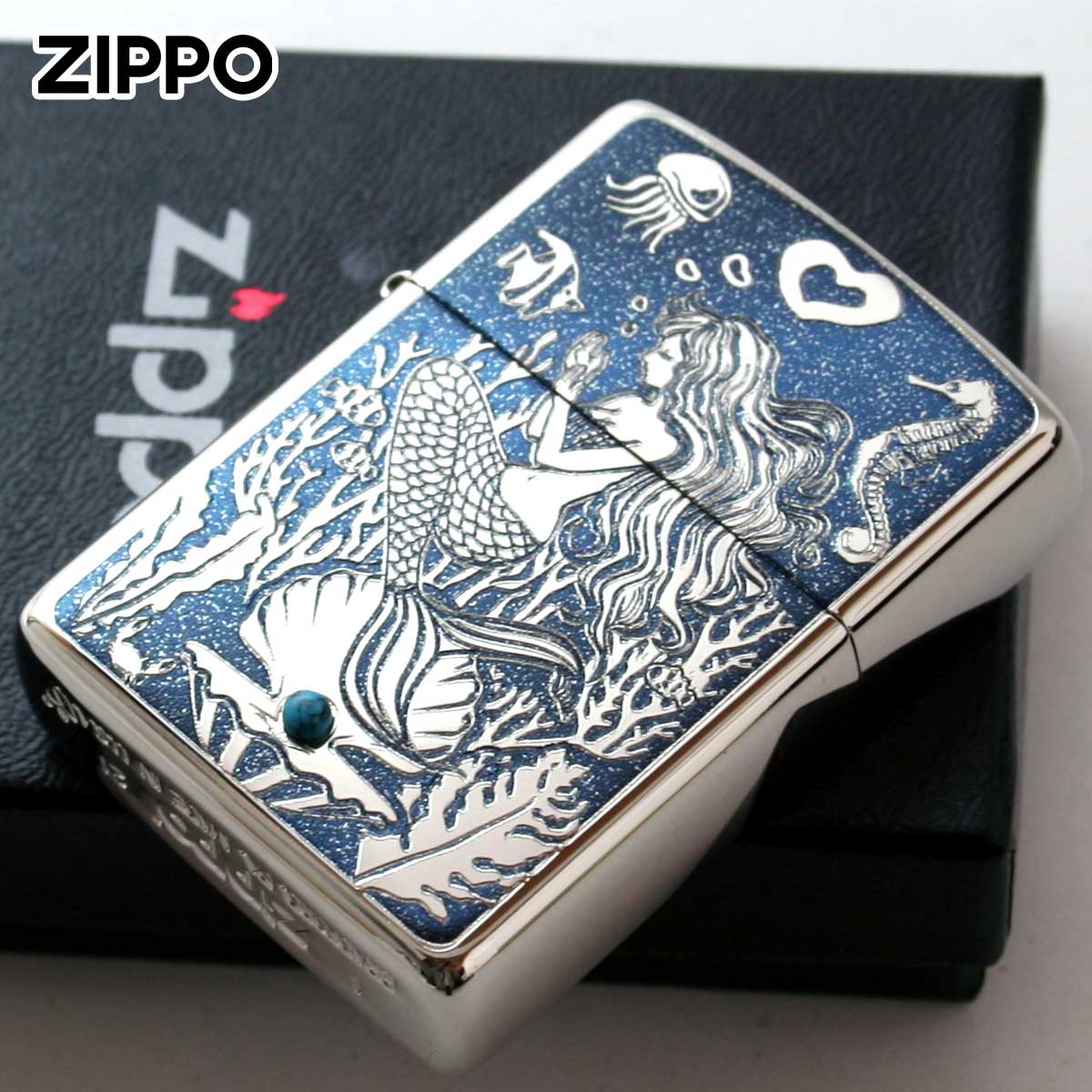 楽天市場】Zippo ジッポライター アーマー 人魚 マーメイド ホワイト