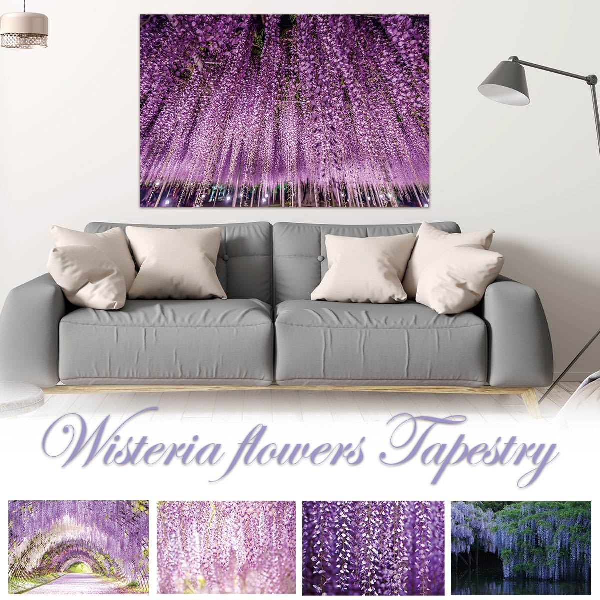 楽天市場】タペストリー 藤の花 インテリア おしゃれ グリーン