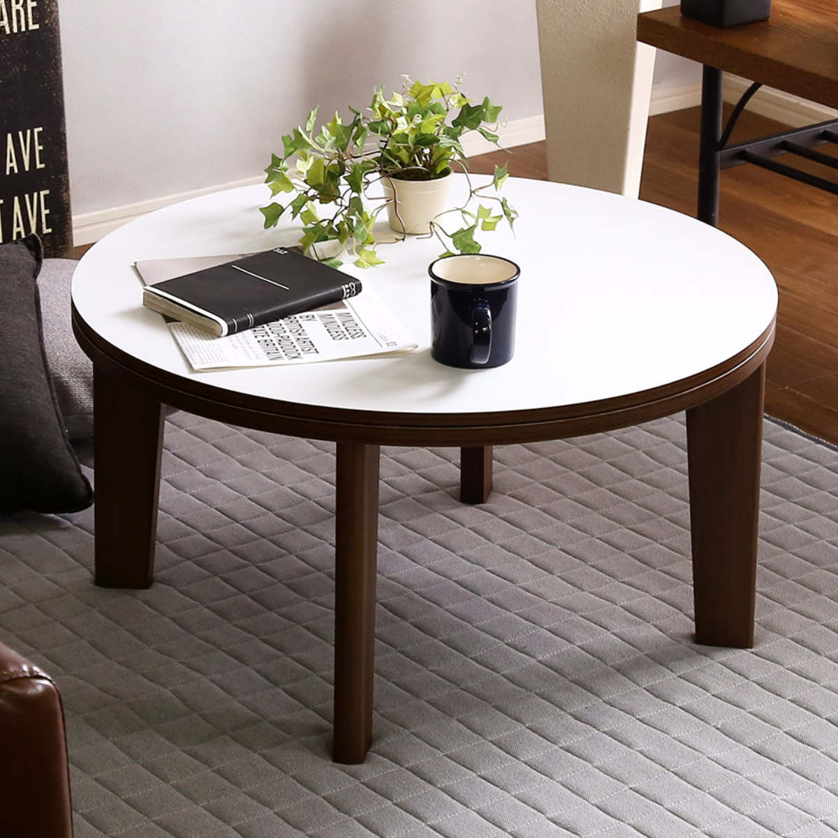 楽天市場】こたつ 幅70cm 円形 テーブル リバーシブル （ 送料無料