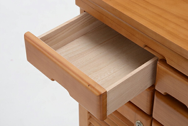 楽天市場】FAX台 電話台 幅76cm 桐チェスト 鍵付き 多段引出し 天然木