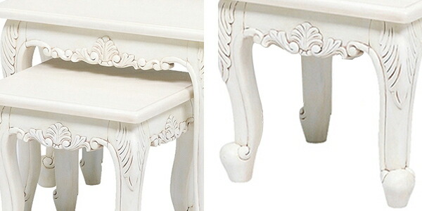 楽天市場】ネストテーブルセット 姫系 ヴィオレッタ 3サイズセット