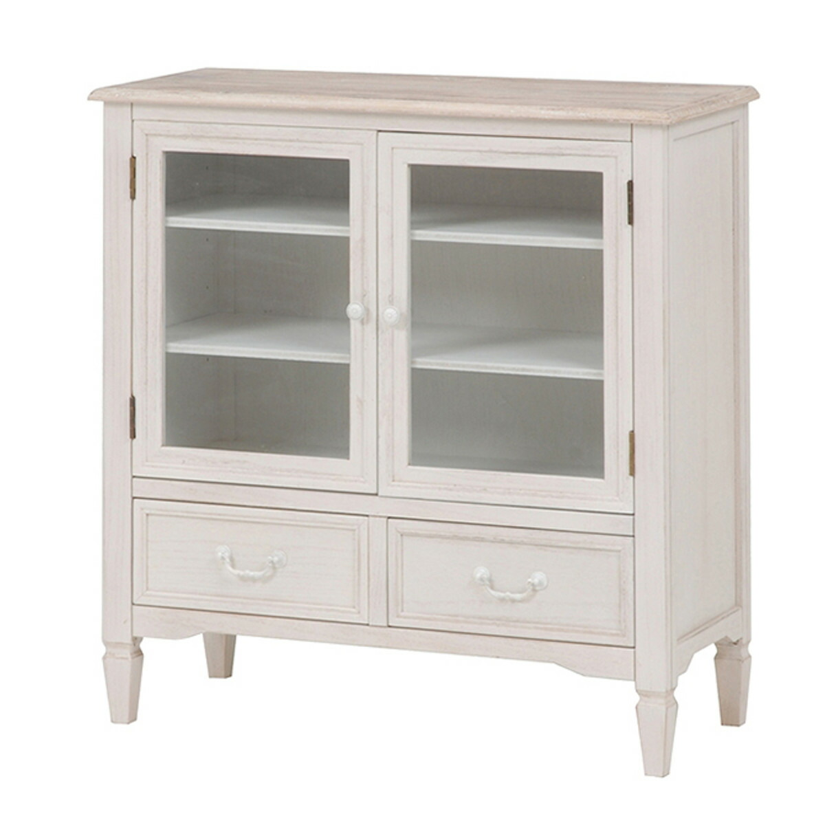 楽天市場】キャビネット 幅80cm 姫系 木製 アンティーク調 ブロカント