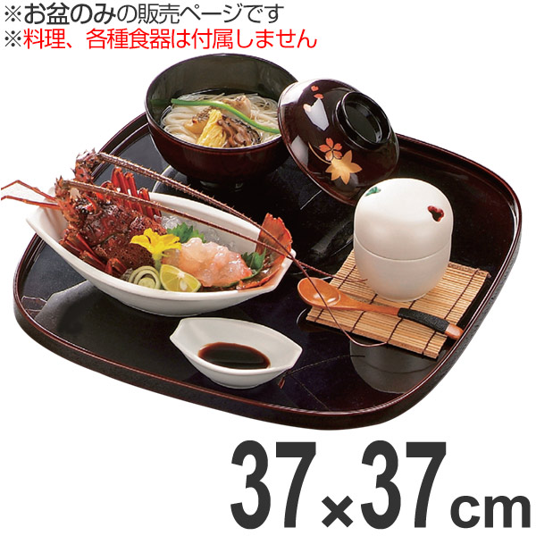 未使用 懐石道具 大家漆器店造 輪島塗卓上膳 5客足付 胴張膳 内朱縁