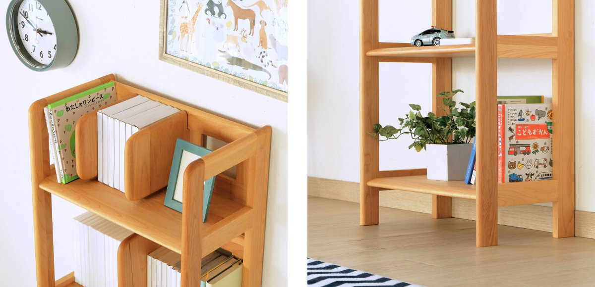 楽天市場】ラック 幅50cm 木製 天然木 子供用 キッズ （ 送料無料 本棚