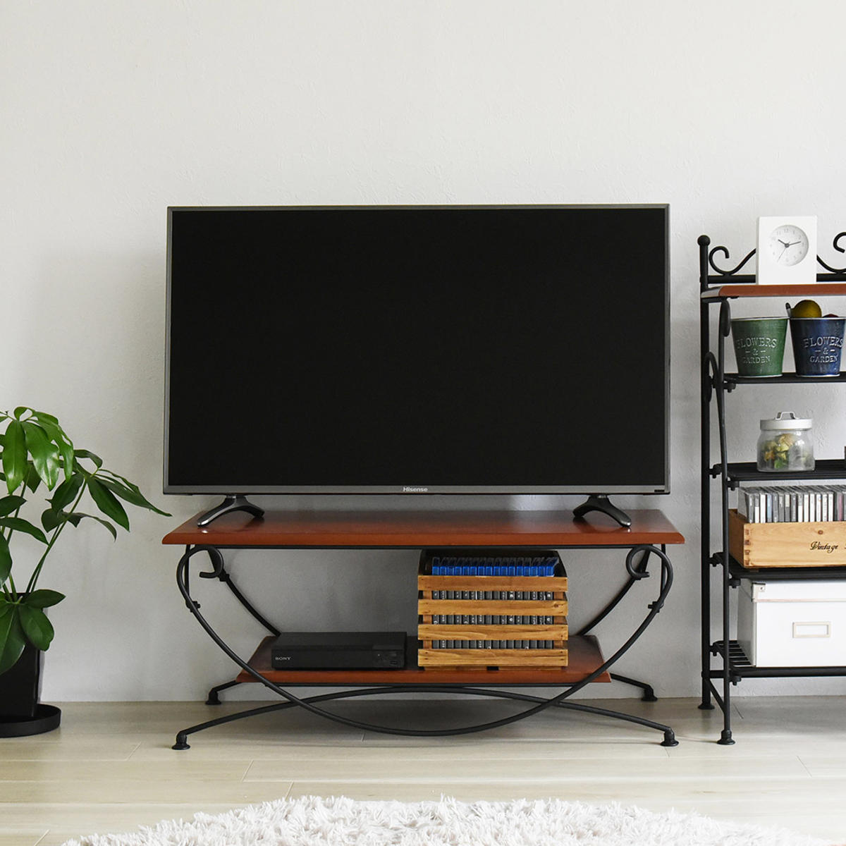 楽天市場】テレビ台 幅90cm ローボード ロートアイアン 姫系 （ AV