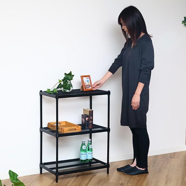 楽天市場】【在庫限り・入荷無し】スチールラック 3段 メタルメッシュ
