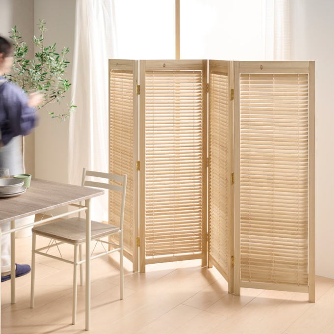 楽天市場】ブラインド パーテーション 自立 衝立 和風 間仕切り 木製 4
