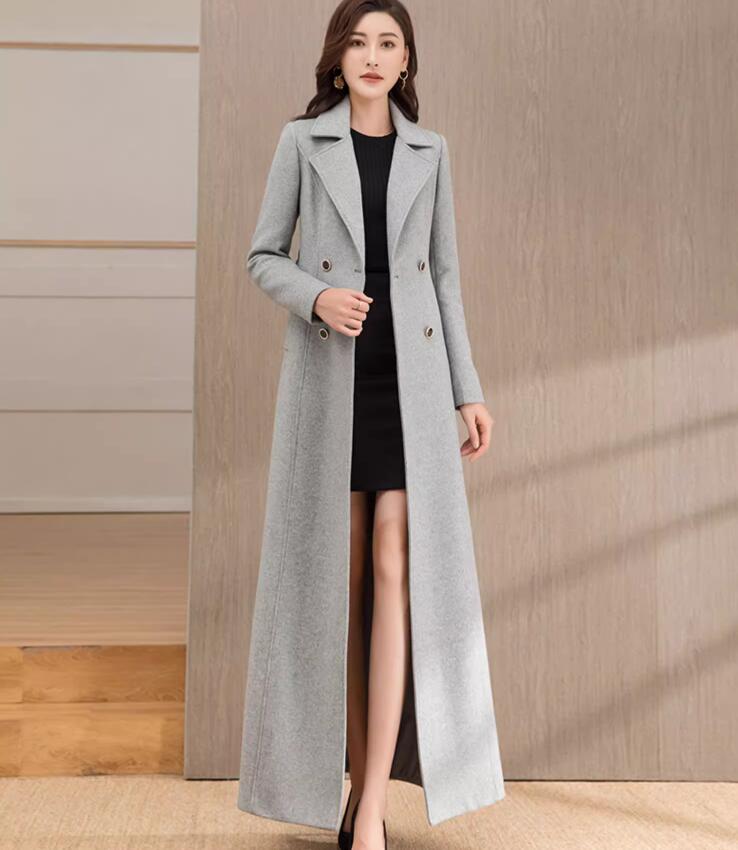楽天市場】超ロングコート レディース チェスターコート ウールコート