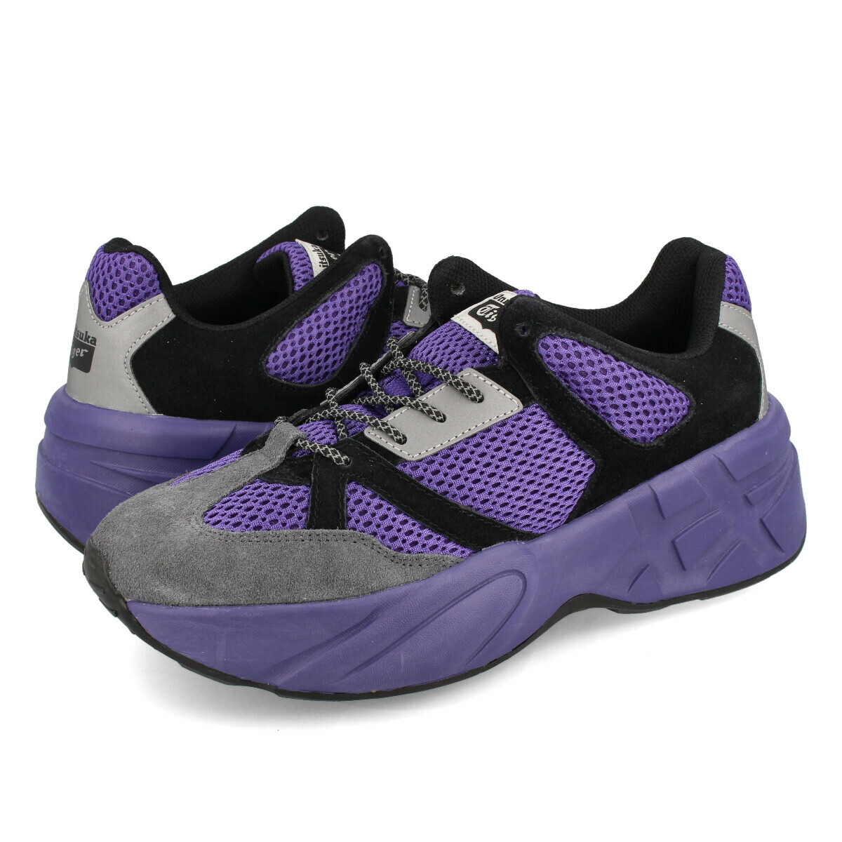 ストラップ スニーカー オニツカ タイガー 紫 バスケット バッシュ