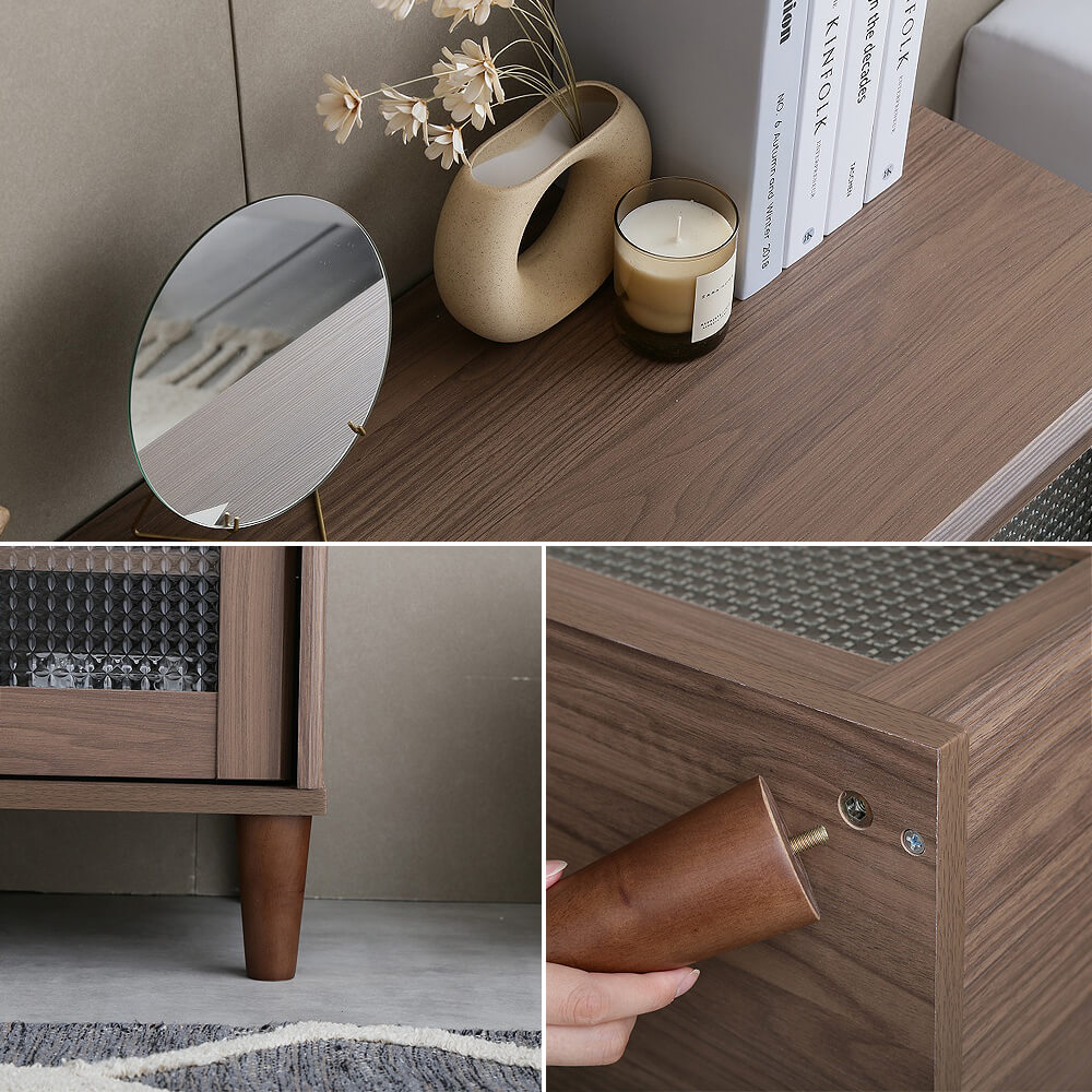 マリメッコ AROS TV BOARD ブラウン 木製 ガラス扉付き 楽天市場