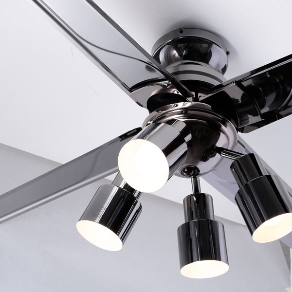 楽天市場】シーリングファンライト メタリック スタイリッシュ 照明 4