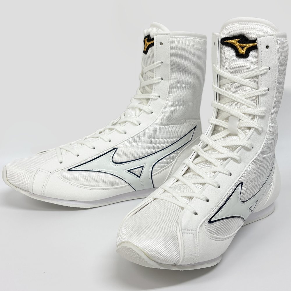 Mizuno ボクシングシューズ ホワイト/ゴールド 27cm