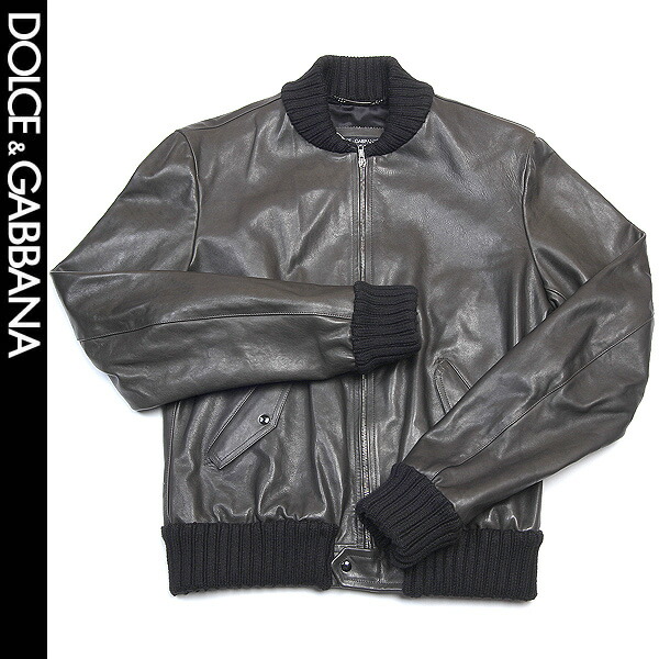 dolce＆gabbanaダスト加工ホースレザーライダージャケット 54