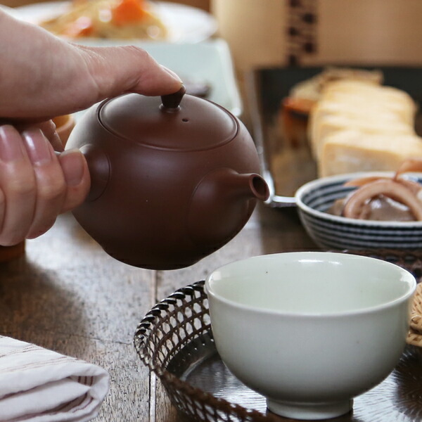 楽天市場】東屋 急須 丸急須 横手（左利き用） 朱泥 常滑焼 茶 猿山修