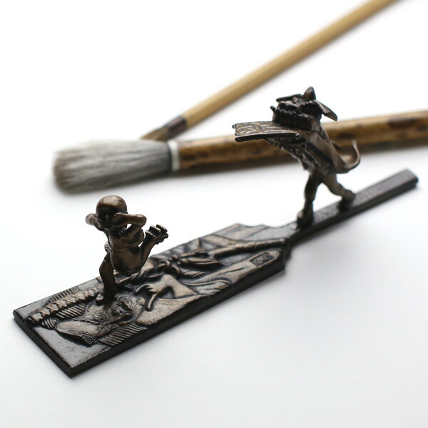 楽天市場】文鎮 ペーパーウエイト 高岡銅器 なきべそ 〜獅子舞〜下尾