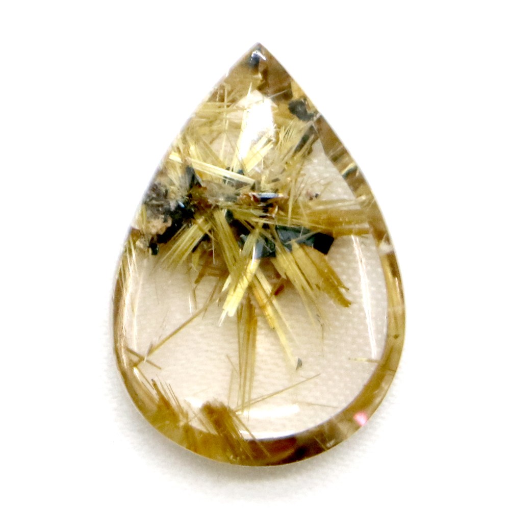 楽天市場】タイチンルチルクォーツ ティアドロップ21mm 12.94ct ルチル