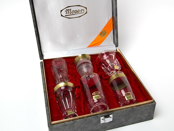 美品】モーゼル 金彩 ショットグラス リキュール 2客セット スプレン