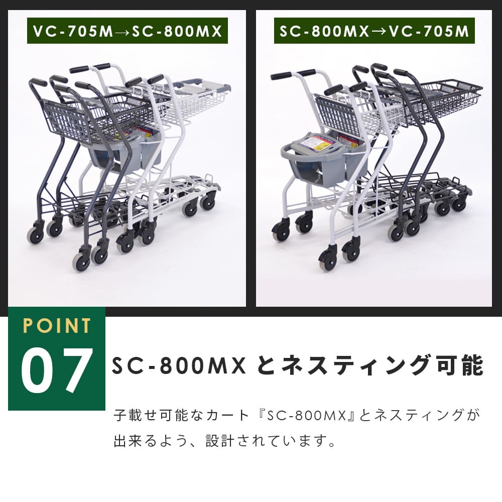 楽天市場】シッピングカート 買い物カート VC-705M メッシュタイプ