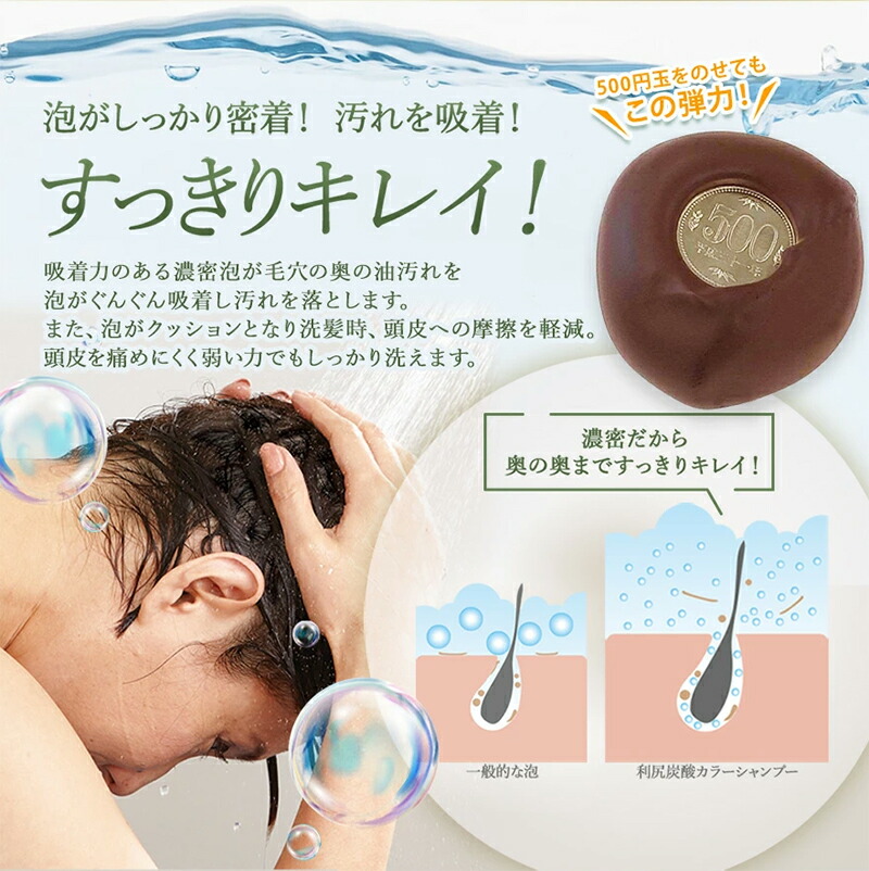 楽天市場】利尻炭酸カラーシャンプー 180g×2本セット ムラなく染まる