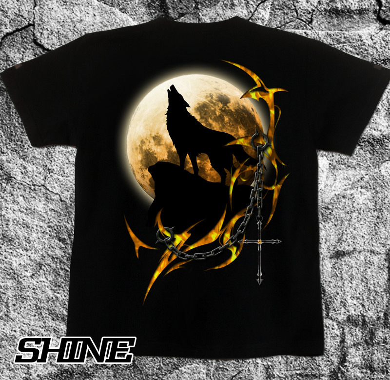 2XL Tシャツ 狼デザイン crystal LAKE 2XL Tシャツ 狼デザイン crystal