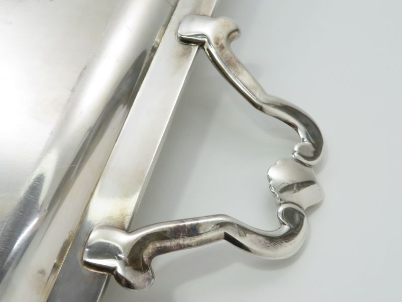 Poole】カクテルトレー / カードトレー 28cm【シルバープレート】