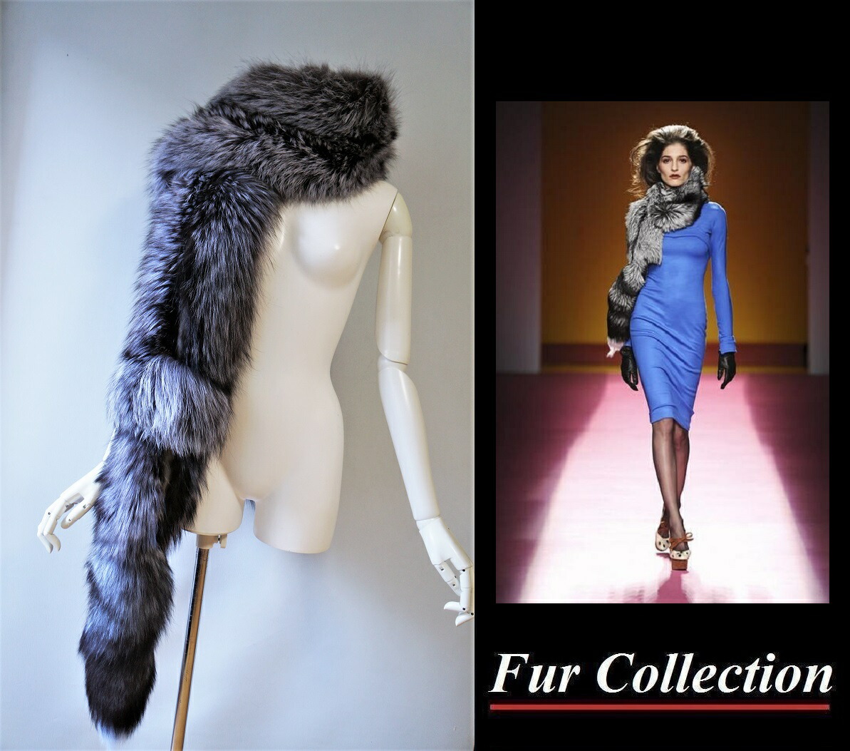 楽天市場】シルバーフォックス毛皮ファーマフラー/ストール/ショール