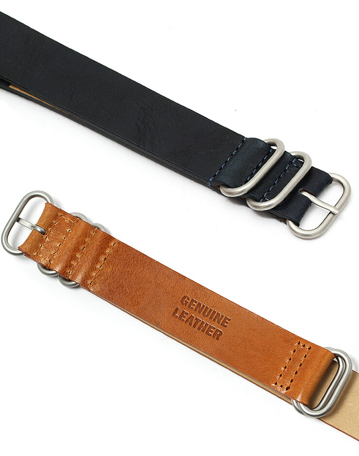 楽天市場】腕時計 ベルト バンド 牛革 レザー NATOタイプ ベルト