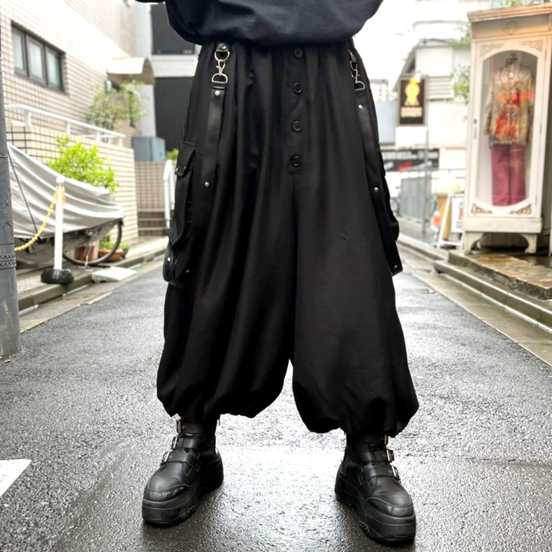 楽天市場】サスペンダーカーゴサルエルパンツ原宿 キングリーマスク
