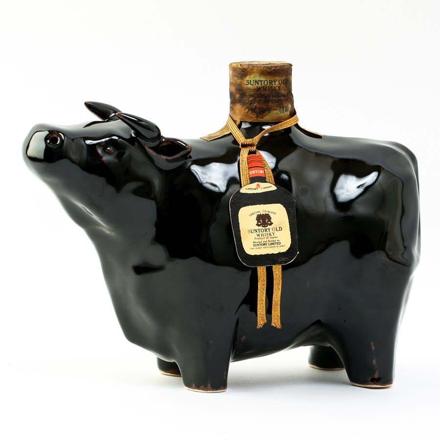 ファッション サントリー オールド 干支丑歳 陶器ボトル 古酒 置物