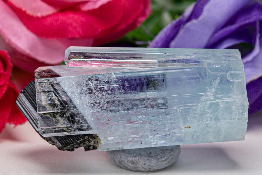 100g超 アクアマリン モスコバイト 共生鉱 クラスター スカルドゥ