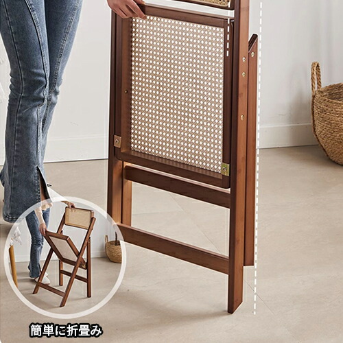 l'm【良品】ラタンチェア かぎ編みイス 折りたたみ l'm【良品】ラタン