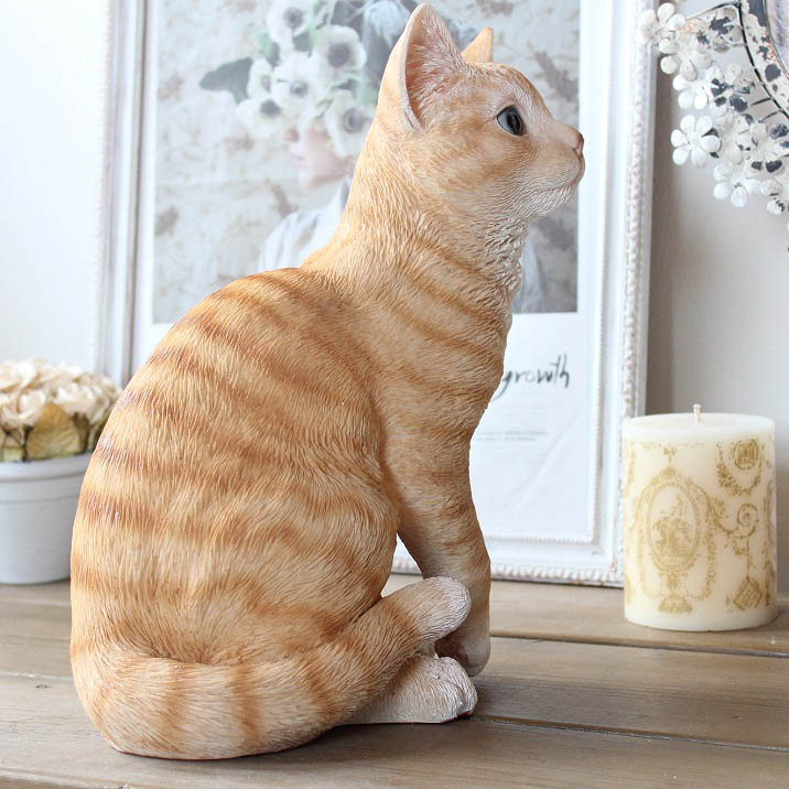 楽天市場】ガーデンオーナメント 茶トラねこ 猫 雑貨 置物 オブジェ