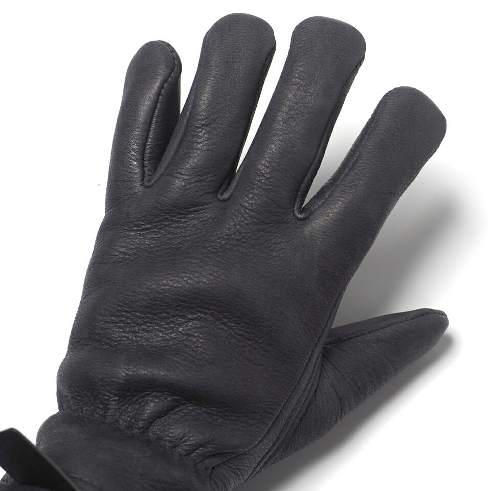 アメリカ製 チャーチル 鹿革 フィンガーレス 半指 グローブ ブラック