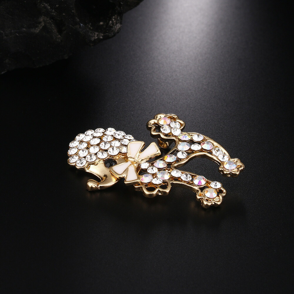 楽天市場】スワロフスキー プードル ブローチ : Aquarius