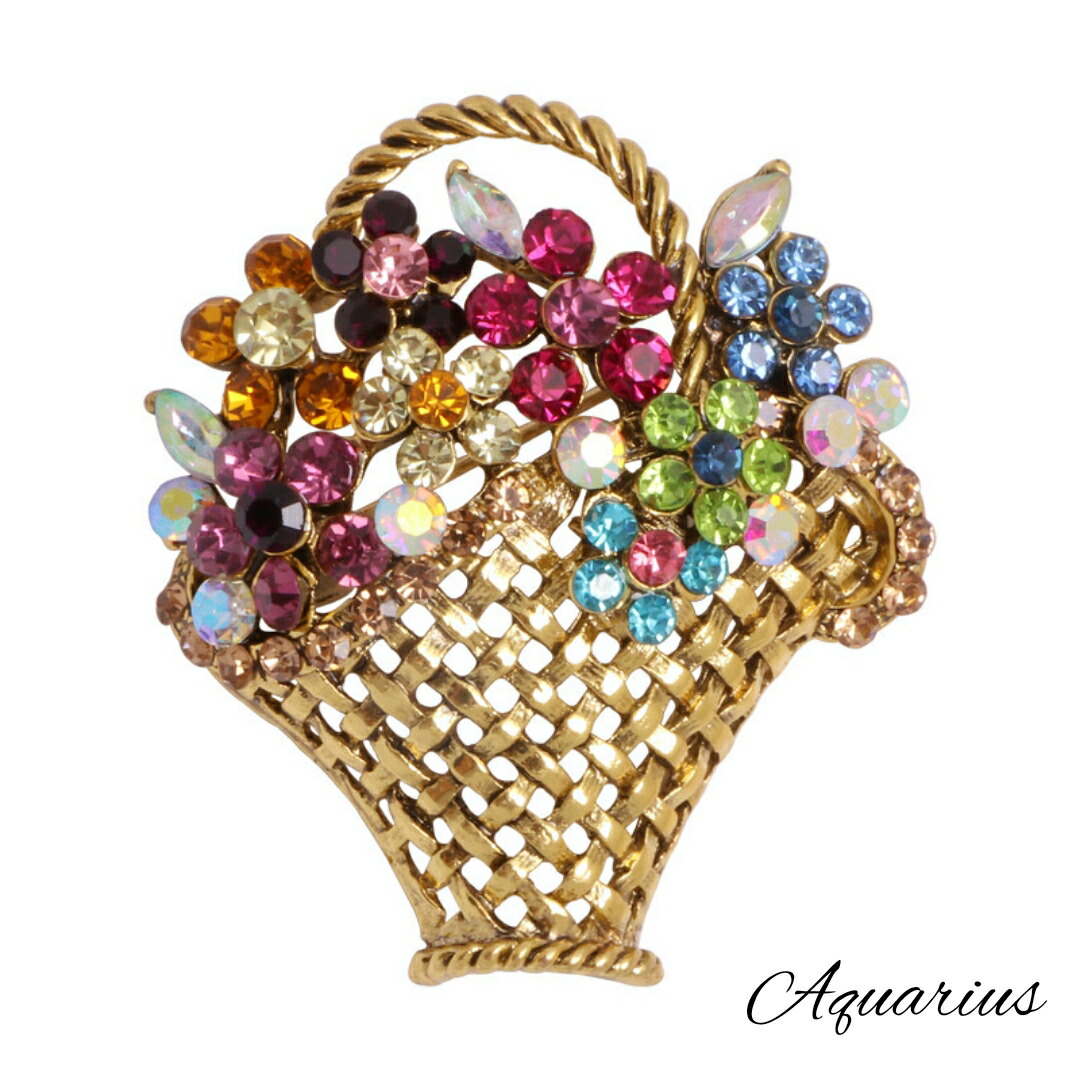 楽天市場】スワロフスキー フラワー バスケット ブローチ タイプ C