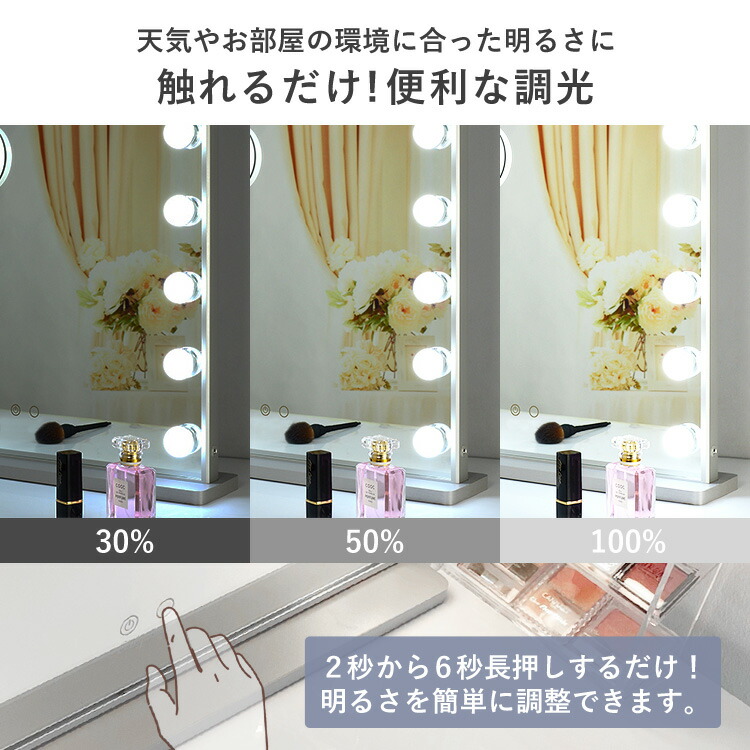 楽天市場】女優ミラー ハリウッドミラー 豪華電球18個 幅52cm 高さ61cm