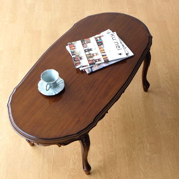 イタリアアンティーク 猫脚 木製象嵌センターテーブル サイドテーブル