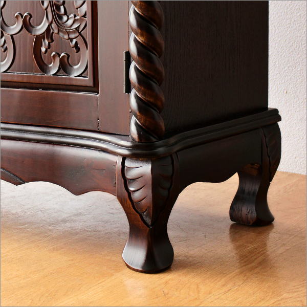 楽天市場】アンティーク風キャビネット 木製 猫脚 収納家具 サイド