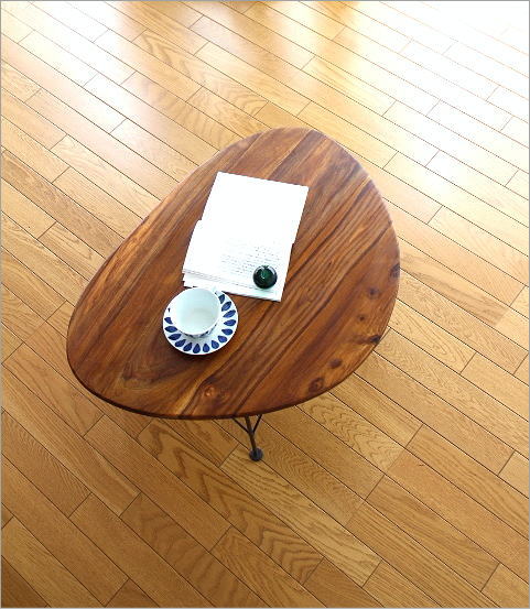 楽天市場】ローテーブル 天然木 木製 無垢材 アイアン おしゃれ