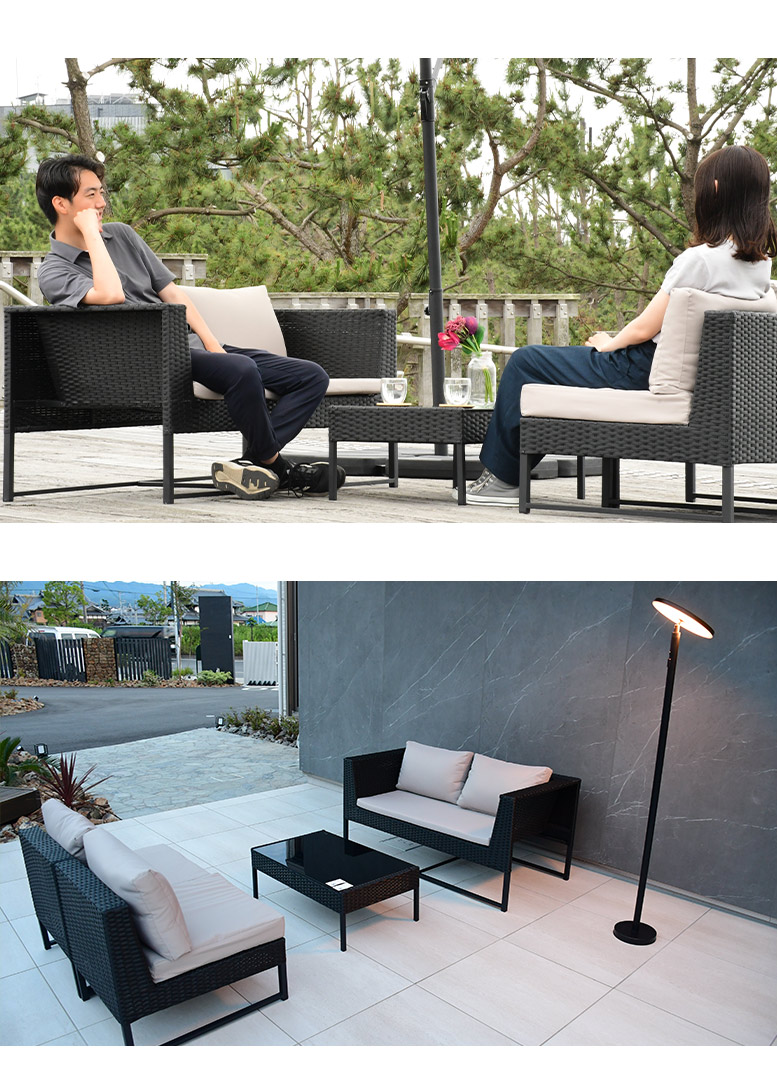 楽天市場】レビュー特典付き ラタン調 ガーデンファニチャー ガーデン