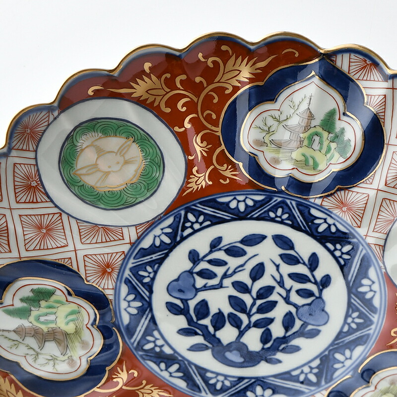 楽天市場】赤濃木甲山水 和皿【波佐見焼き】石丸陶芸林九郎窯