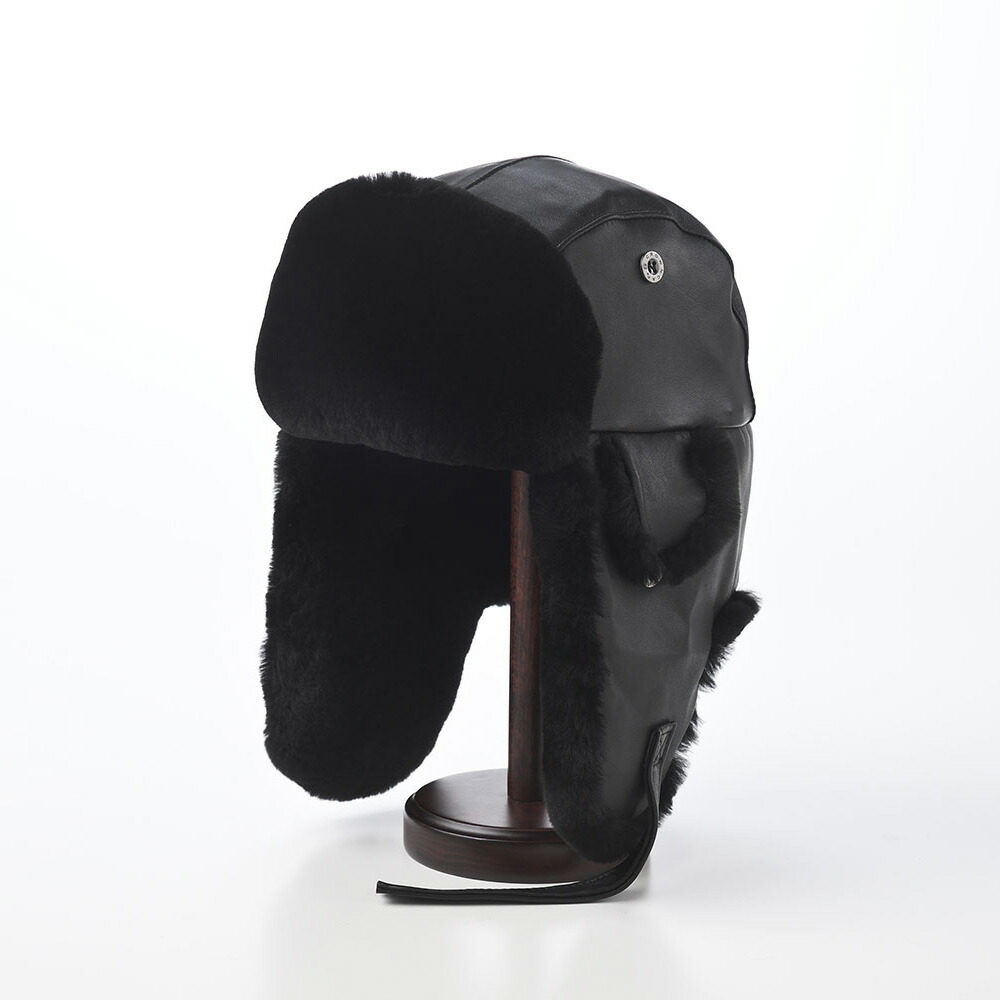 楽天市場】CROWNCAP 飛行帽 フライトキャップ 防寒帽 レザー 本革 帽子