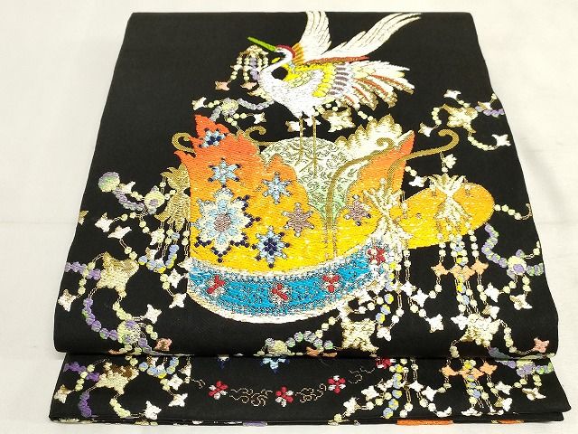 平和屋本店□最高級 龍村平蔵製 六通柄 本袋帯 糸屋金襴 金糸 正絹