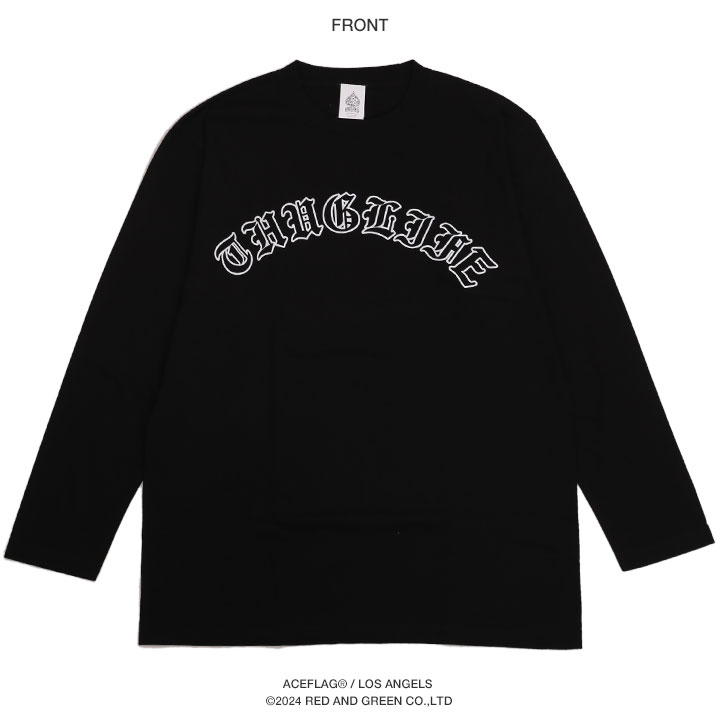 楽天市場】ACE FLAG ロンT メンズ 春秋冬用 黒 大きいサイズ エース